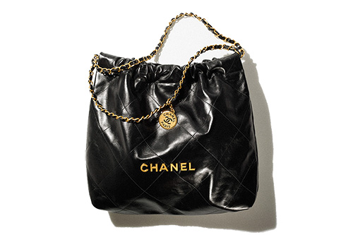 chanel 22 bag small black
